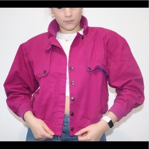 Vintage Bomber Cropped Jacket